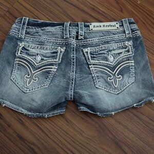 Rock Revival Women's Distressed Blue Jean Shorts